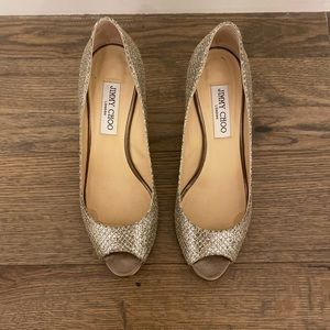 Stunning Jimmy Choo Sparkle Peep Toe